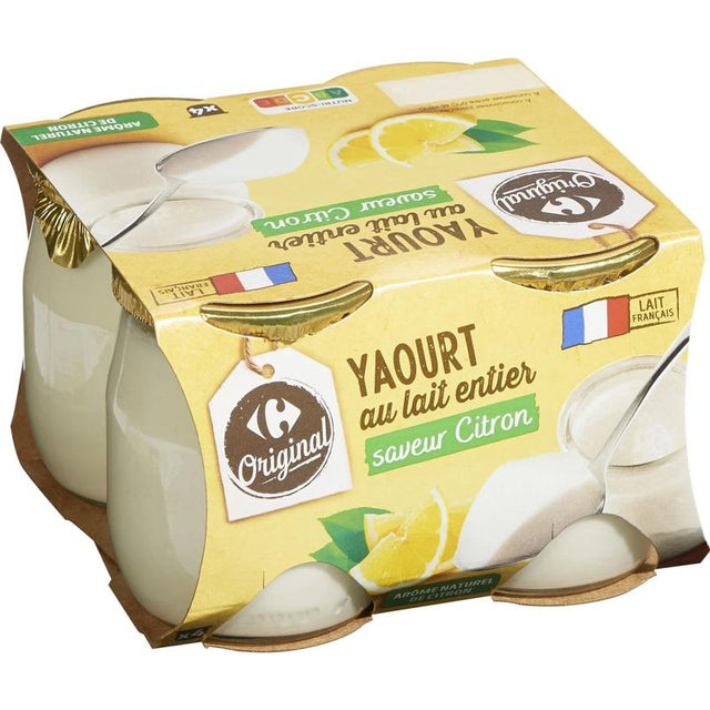 Yaourt Au Lait Entier Saveur Citron