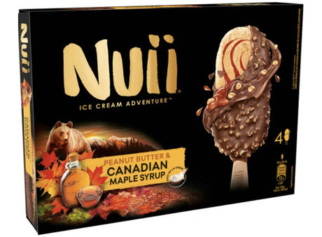 Batonnets glaces beurre de cacahuete et sirop d’erable du Canada