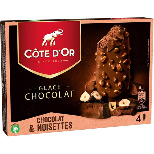 Batonnets Glaces Chocolat Au Lait Et Noisettes