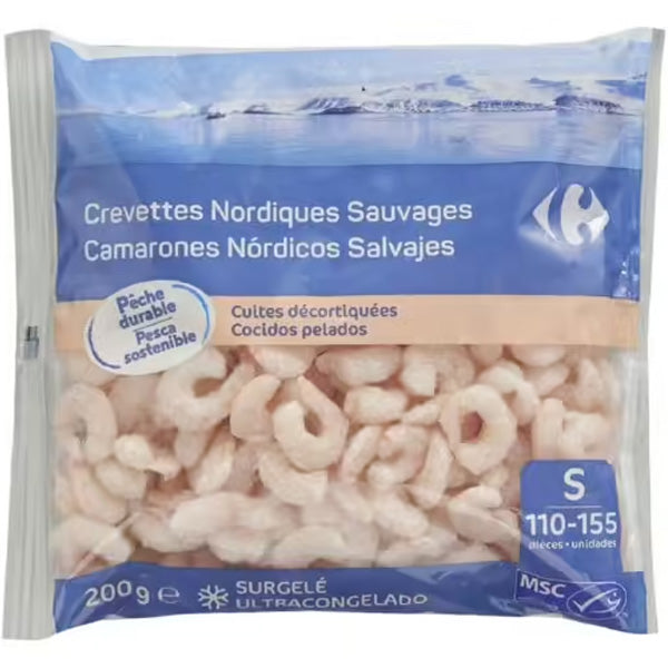 Crevettes Nordique Sauvages, Cuites Decortiquees