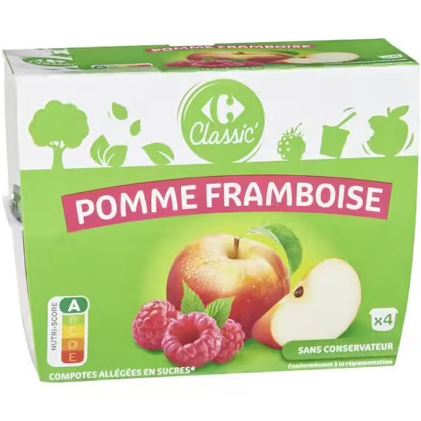 Compotes Pomme Framboise Allegees