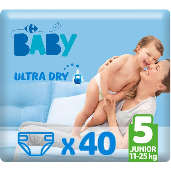 Couches Bebe Junior Taille 5 : 12-20Kg Ultra Dry