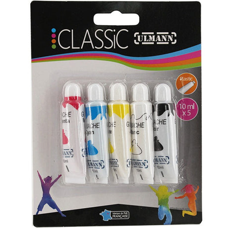 5 Tubes De Gouache Plastique