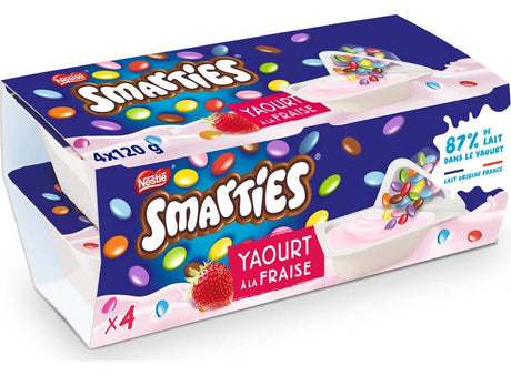 Yaourt A La Fraise Avec Bonbons Smarties