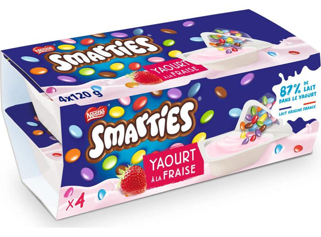 Yaourt A La Fraise Avec Bonbons Smarties