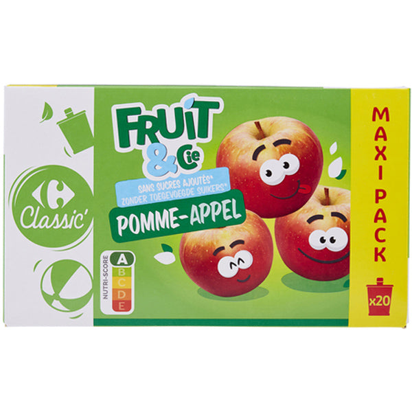 Compotes De Pomme Nature En Gourde Sans Sucres Ajoutes