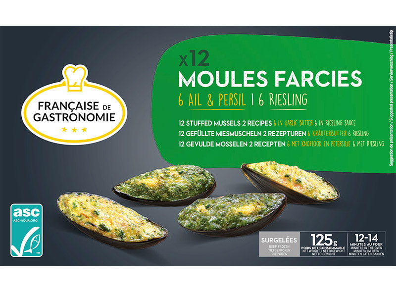 12 Moules Farcies : 6 Ail Et Persil, 6 Riesling