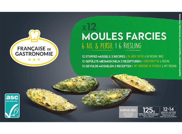 12 Moules Farcies : 6 Ail Et Persil, 6 Riesling