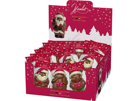 Moulage figurines de Noel chocolat au lait Belge