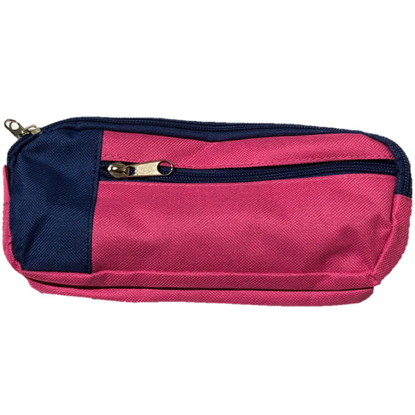 Trousse Rectangulaire Bicolor + Zip Rose/Marine