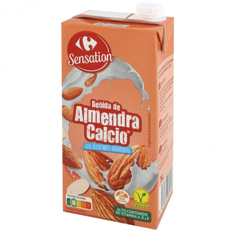 Bebida De Almendra Calcio Sin Azucar Anadido, Sin Gluten Boisson Amande Avec Calcium, Sans Sucre Ajoute Et Sans Gluten</I