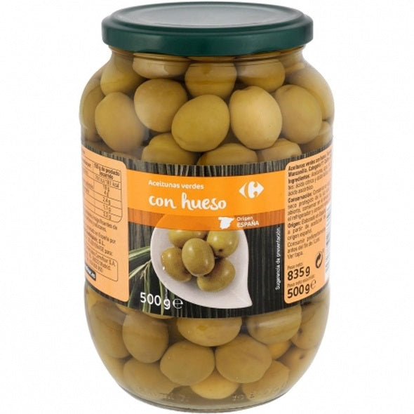 Aceitunas Manzanilla Verde Con Hueso Olives Vertes Manzanilla Avec Noyau
