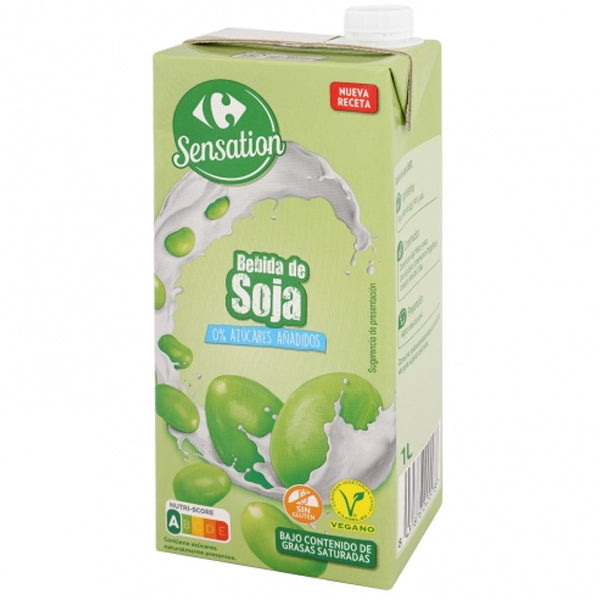 Bebida De Soja Sin Azucar Anadido, Sin Gluten Lait De Soja Sans Sucre Ajoute, Sans Gluten