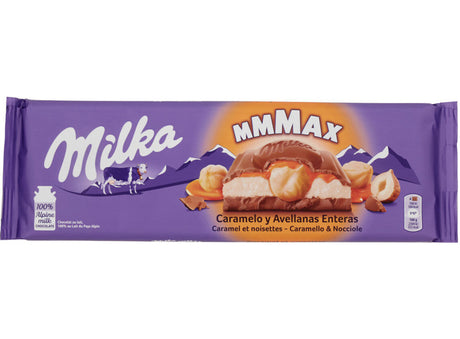 Chocolate Con Leche Con Caramelo Y Avellanas Enteras Chocolat Au Lait, Noisette Et Caramel