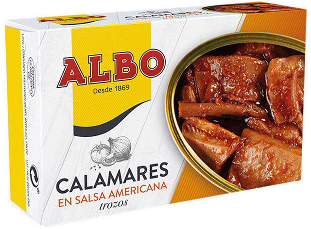 Calamares Trozos En Salsa Americana Morceaux De Calamars A La Sauce Americaine