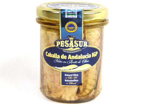 Filetes De Caballa De Andalucia Pgi En Aceite De Oliva Filets De Maquereau Andalou Igp A Lhuile Dolive