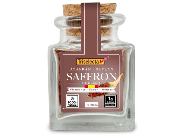 Tarro Cristal De Azafran En Herbas Filaments De Safran Gourmet En Pot