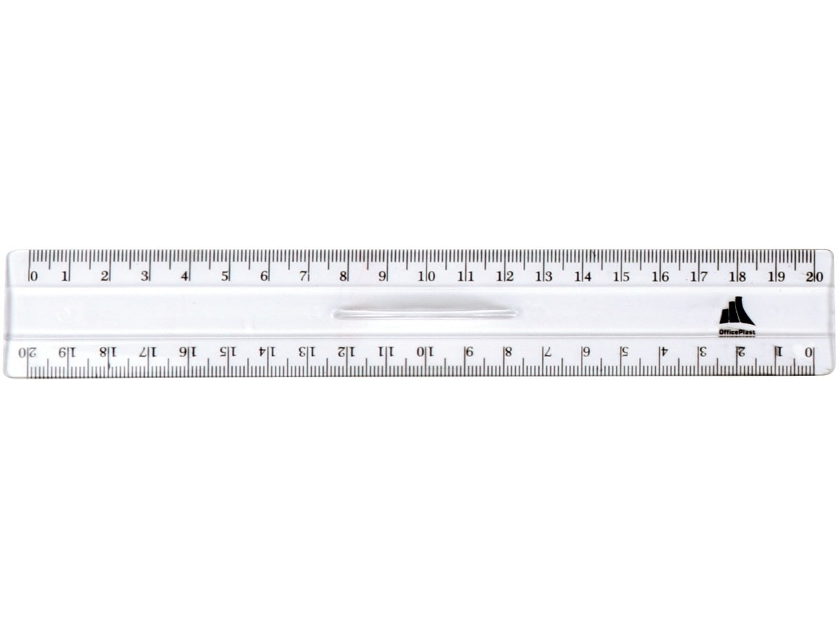 Double Decimetre En Plastique Cristal