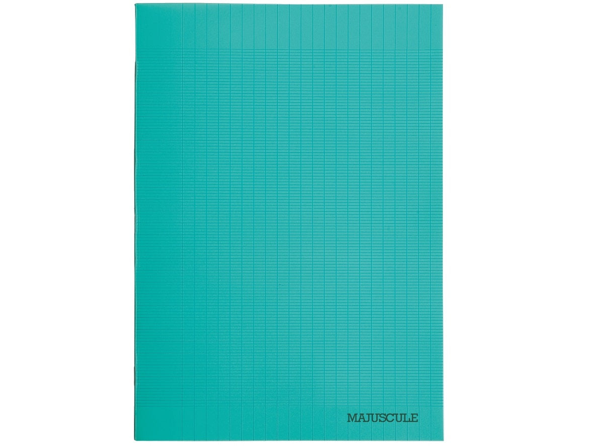 Cahier Agrafe 21X29.7Cm, Grands Carreaux, Couverture Semi-Rigide, 96 Pages Vert