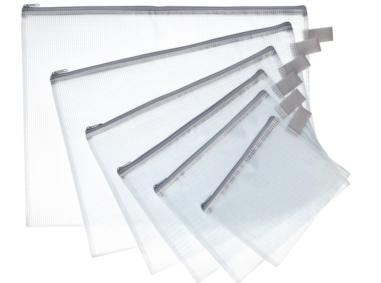 Pochette Zippee 19X25Cm En Pvc Renforce Semi-Transparente