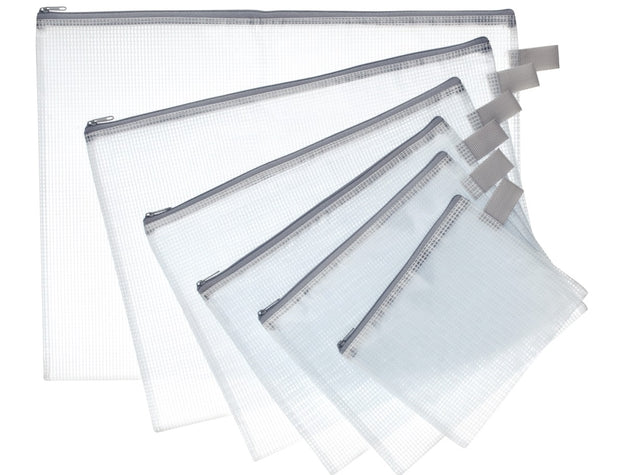 Pochette Zippee 19X25Cm En Pvc Renforce Semi-Transparente