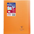 Cahier + Protege Cahier 24X32Cm, Grands Carreaux, Couverture Semi-Rigide Orange, 96 Pages