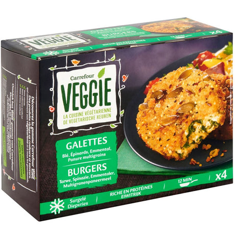 Galettes Ble, Epinards, Emmental, Panure Multigrains