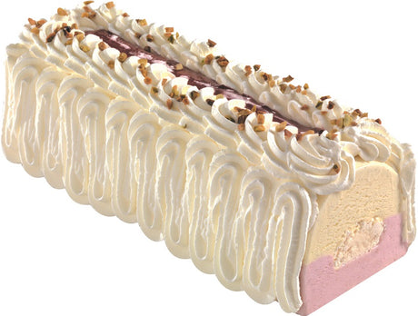 Buche Glacee Artisanale Vanille-Fraise