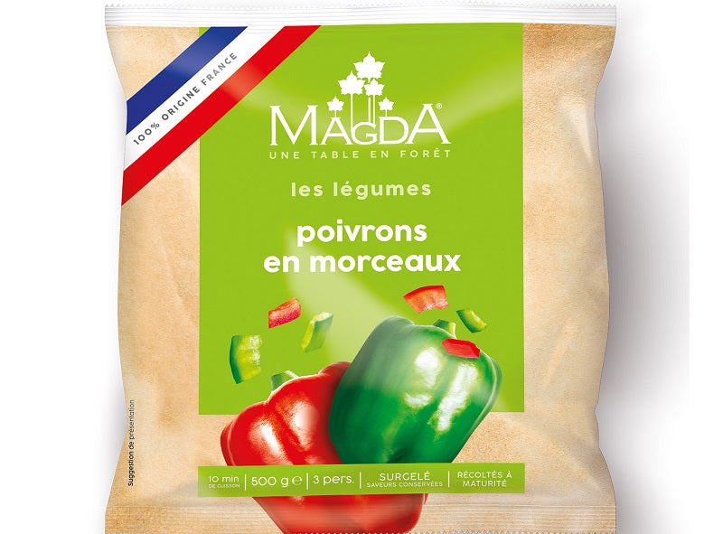 Poivrons Rouges Et Verts En Morceaux