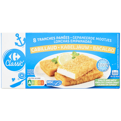 Tranches Panees De Cabillaud