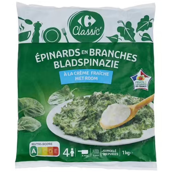 Epinards En Branches A La Creme Fraiche