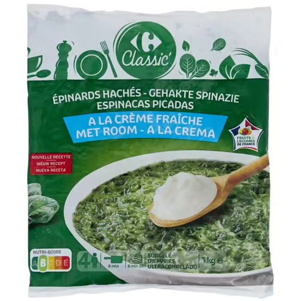 Epinards Haches A La Creme Fraiche