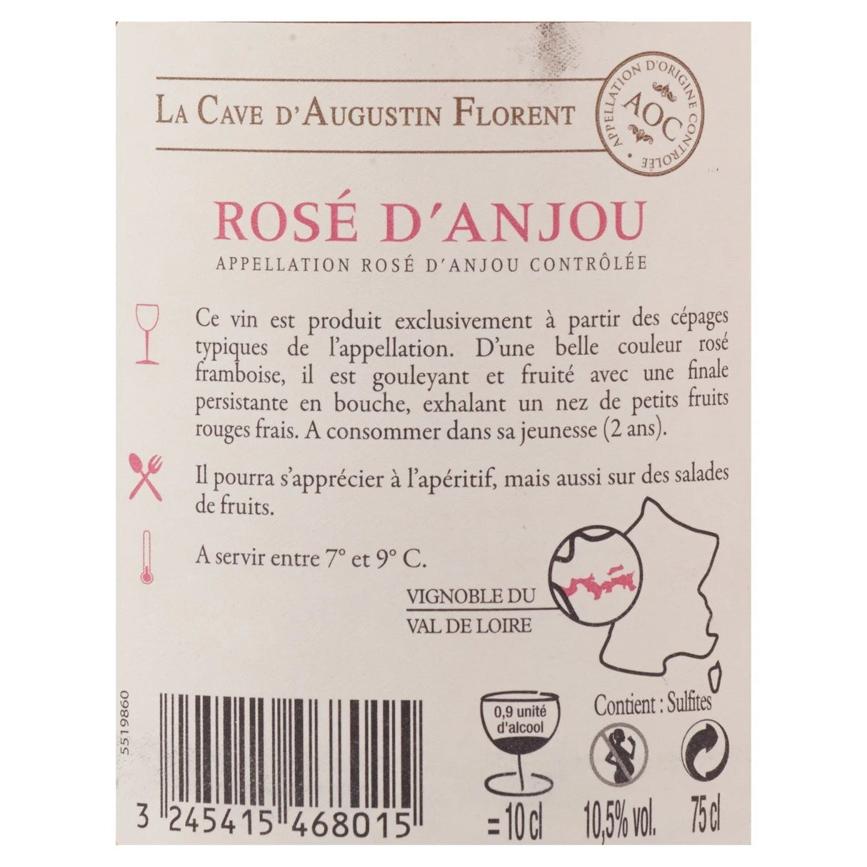 ROSE AOP ROSE D'ANJOU 75CL (#112150)