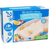 FROZEN ALASKAN POLLOCK SLICES 10X100G (#128720)
