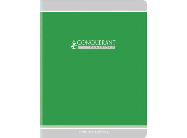 Cahier Pique Vert, 48 Pages, Grands Carreaux, 24X32Cm, Papier 70G