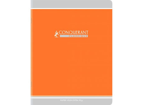 Cahier Pique Orange, 48 Pages, Grands Carreaux, 24X32Cm, Papier 70G