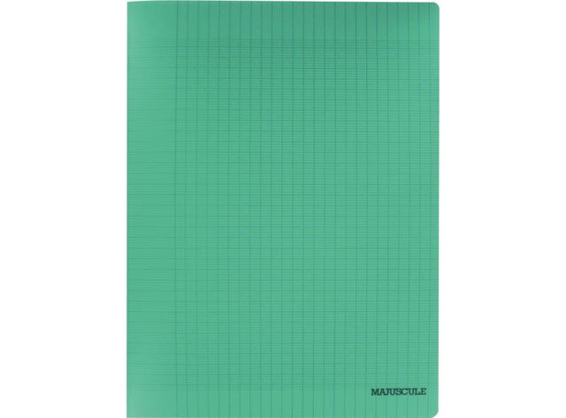 Cahier pique vert, 96 pages, grands carreaux, 24x32cm, papier 90g
