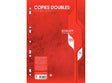 50 Copies Doubles Perforees Petits Carreaux, A4
