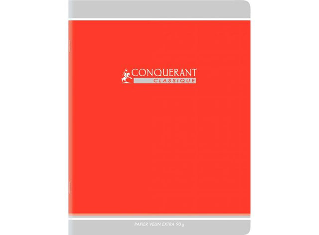 Cahier Pique Rouge, 96 Pages, Grands Carreaux, 24X32Cm, Papier 90G