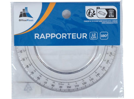Rapporteur Cristal 180° 12Cm