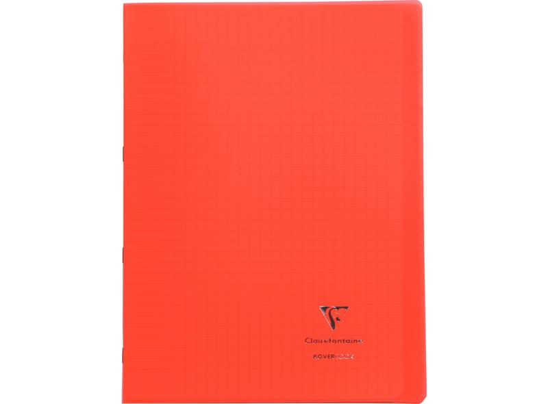 Cahier + Protege Cahier Grands Carreaux, 96 Pages, A4 Rouge