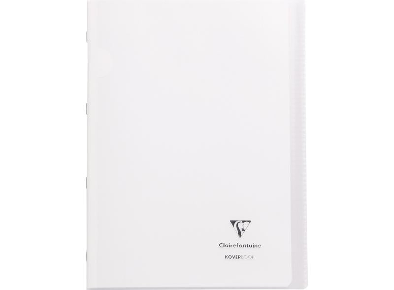 Cahier + Protege Cahier Grands Carreaux, 96 Pages, A4 Blanc