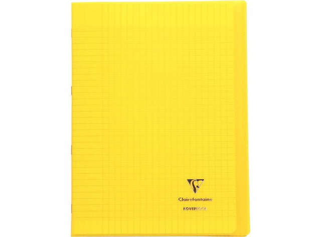 Cahier + Protege Cahier Grands Carreaux, 96 Pages, A4 Jaune