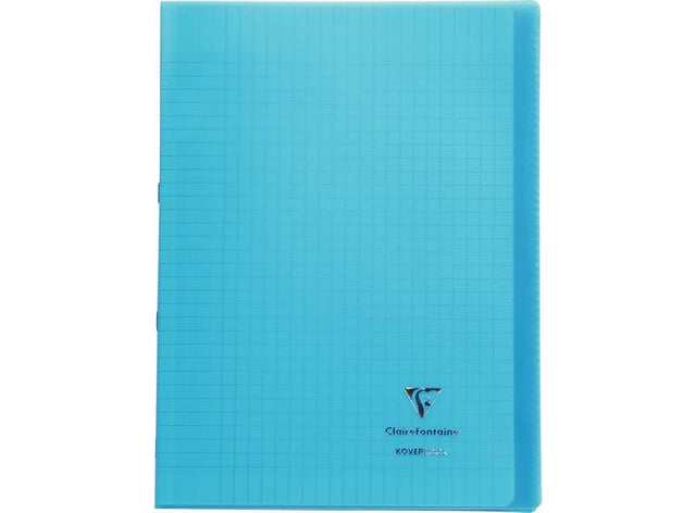 Cahier + Protege Cahier Grands Carreaux, 96 Pages, A4 Bleu