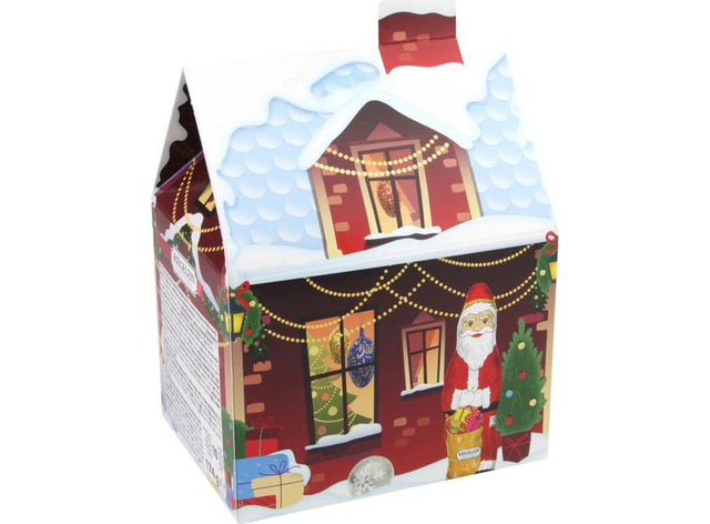 Chalet De Noel Garni Dun Assortiment De Moulages Au Chocolat Au Lait