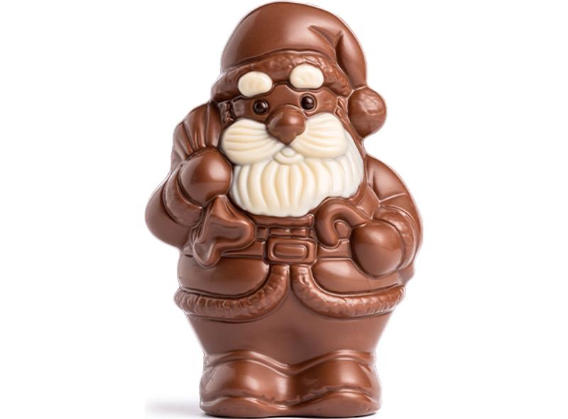 Moulage Pere-Noel Au Chocolat Au Lait Decore