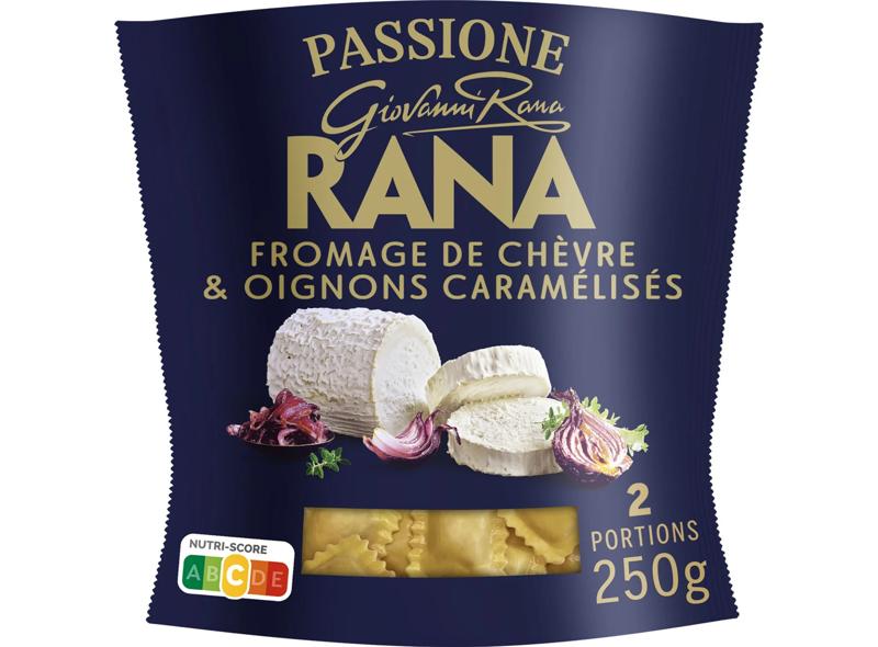 Raviolis fromage de chevre et oignons caramelises