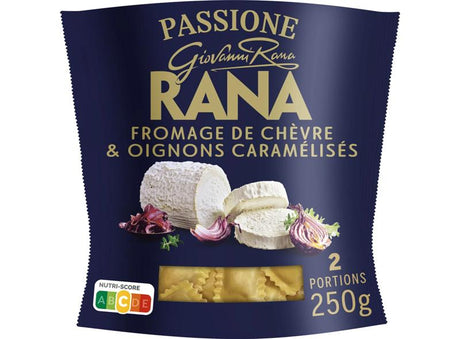 Raviolis fromage de chevre et oignons caramelises