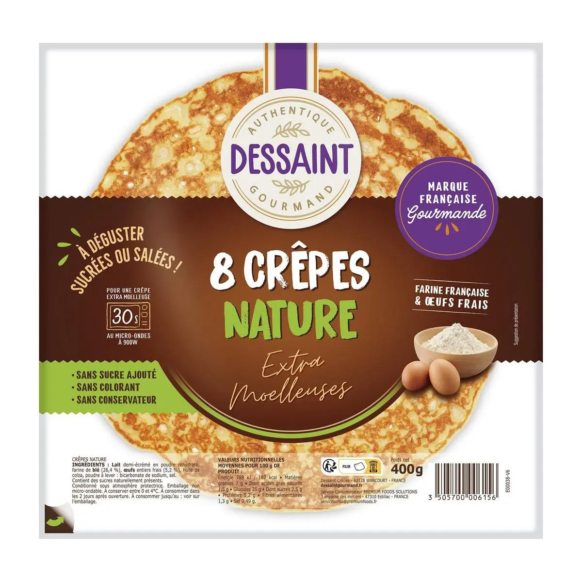 CREPES PLAIN EXTRA FLUFFY 400G X8PCS (#116903)