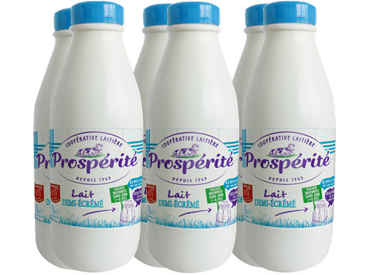 Lait U.H.T Demi-Ecreme Des Hauts-De-France.